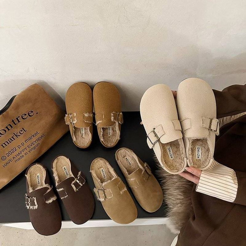 Mule Slip On - 2026 Winter Cork Felt Mules Women