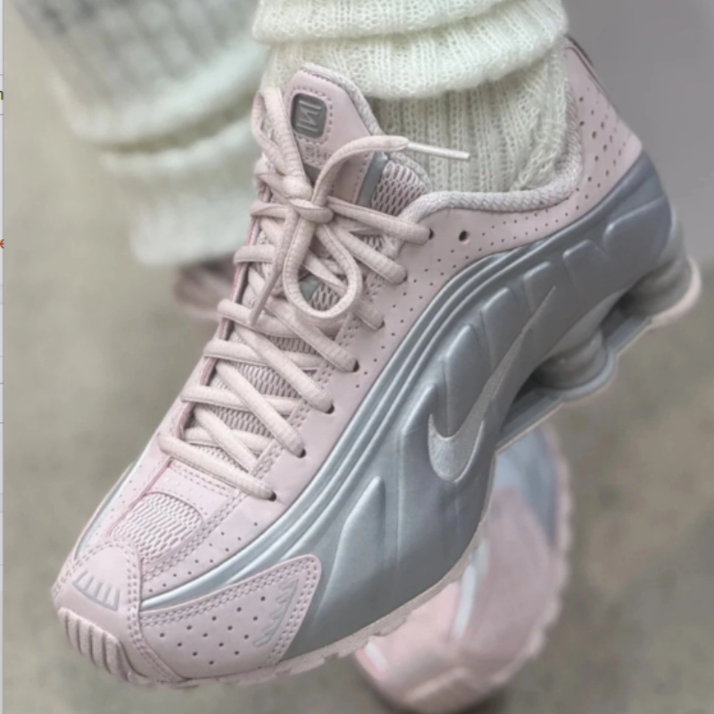 Women Shoes Running Nike - Nike Shox R4 Women Pink Barely