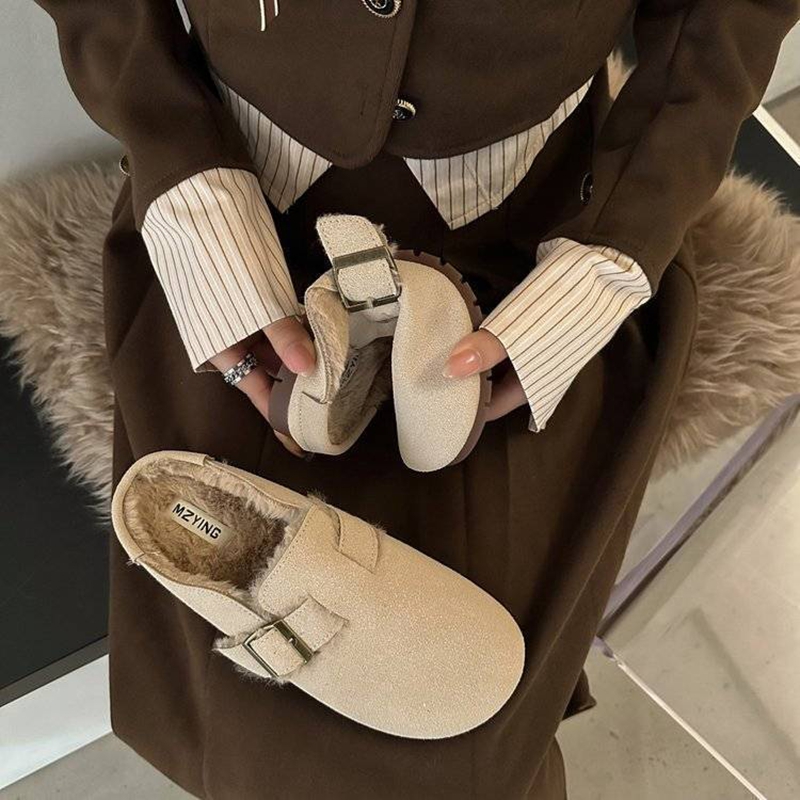 2026 Winter Cork Felt Mules Wo - Mule Slip On ulasan dan harga