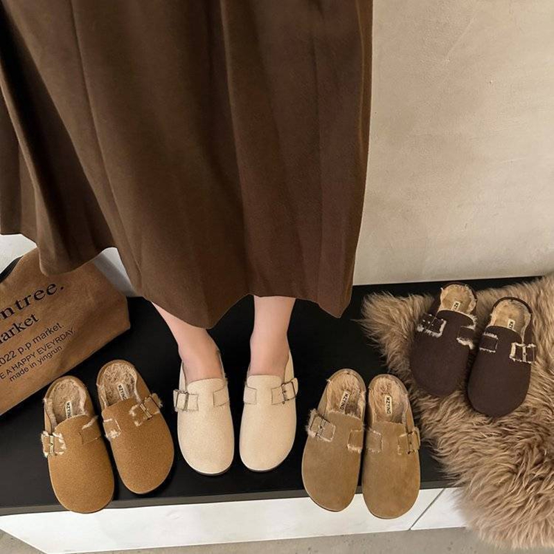 2026 Winter Cork Felt Mules Wo - Mule Slip On ulasan dan harga