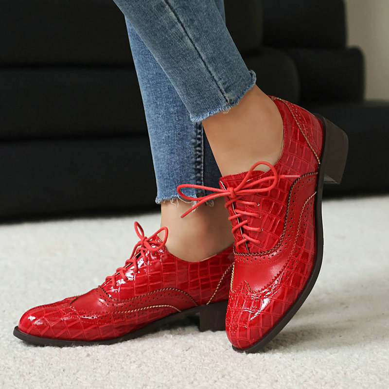 Blue Olive Green Big Size 46 4 - Oxford Lace Up Women ulasan dan harga