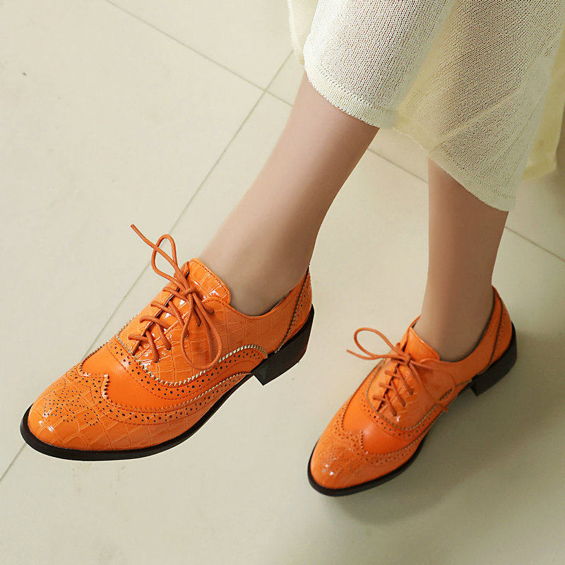 Blue Olive Green Big Size 46 4 - Oxford Lace Up Women ulasan dan harga