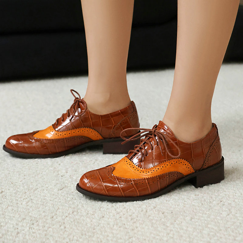 Blue Olive Green Big Size 46 4 - Oxford Lace Up Women ulasan dan harga