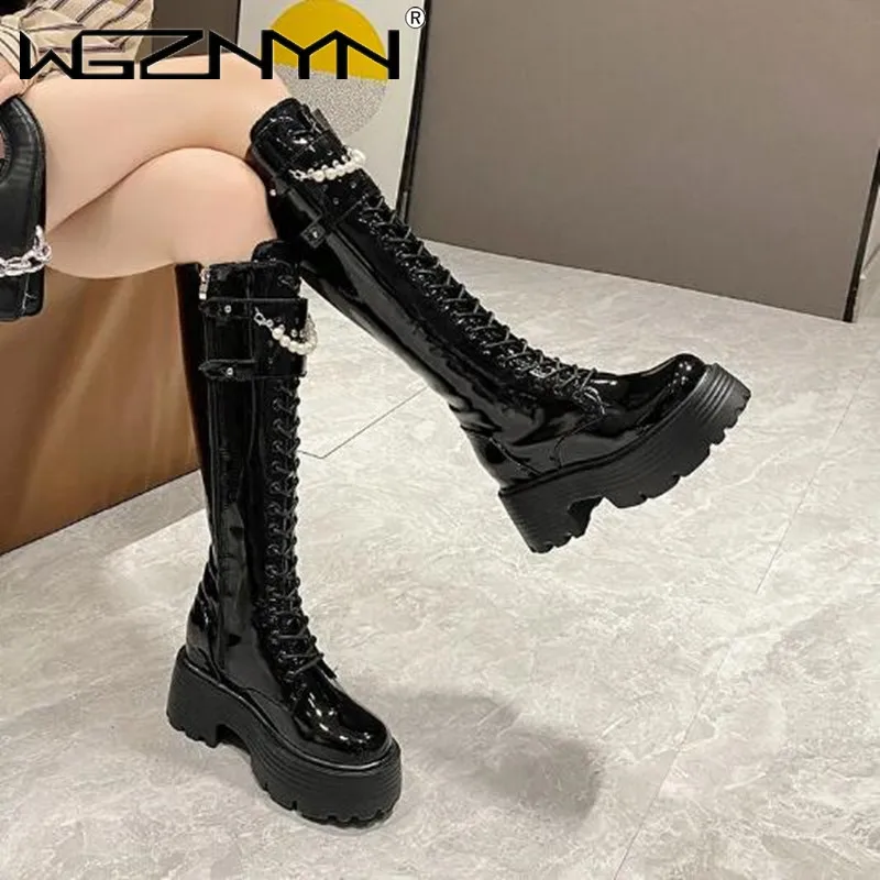 Winter Leather Warm Plush Boot - Knee High Boots Women ulasan dan harga