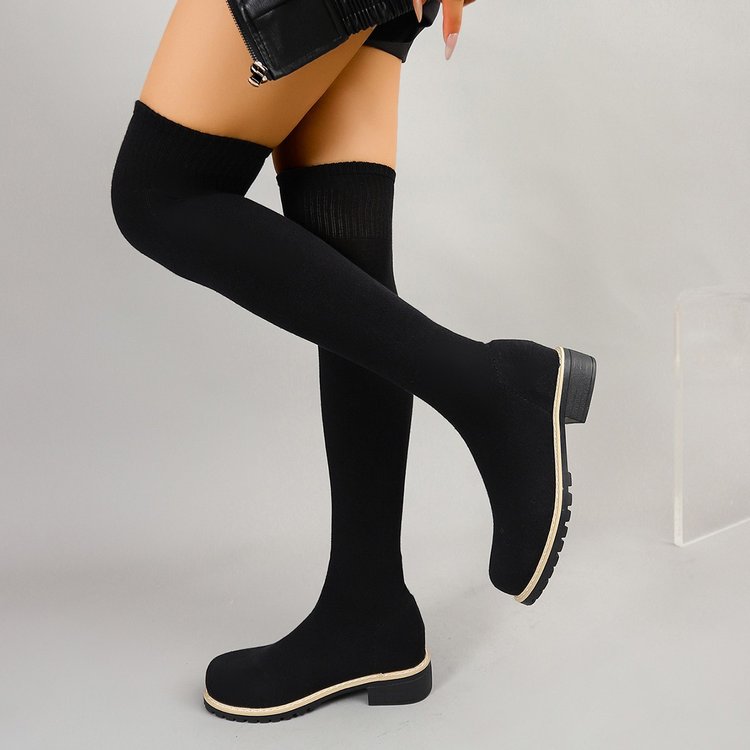 Autumn and Winter Women's Soli - Sock Boot Women ulasan dan harga