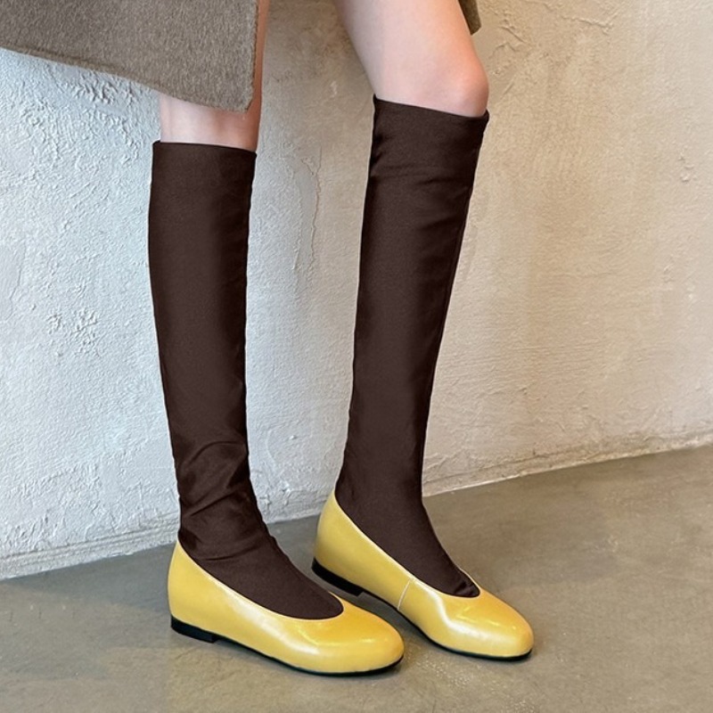 Fashion Brand Round Toe Knee H - Sock Boot Women ulasan dan harga