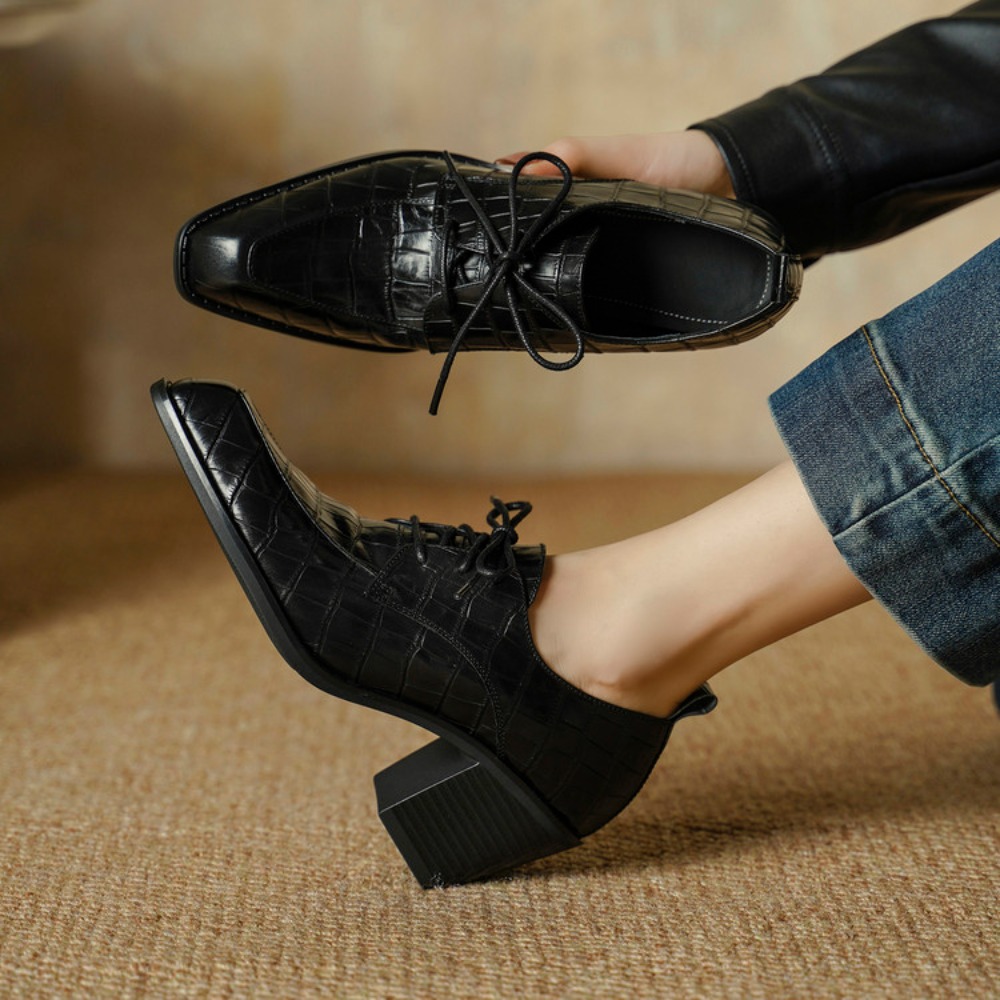 Women's Shoes Real Leather 202 - Oxford Lace Up Women ulasan dan harga